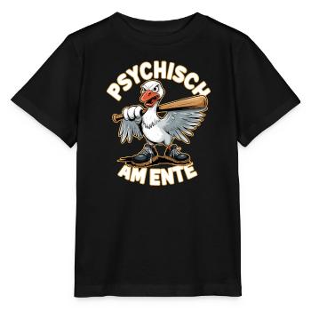 Psychically on the duck humorous duck joke - Stanley/Stella MINI CREATOR Kids’ T-Shirt - black - Front - Mikhail (115cm)
