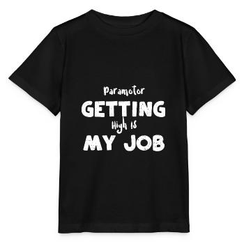 Paramoteur Se défoncer est mon travail - T-shirt bio MINI CREATOR Stanley/Stella Enfant - noir - Devant - Mikhail (115cm)