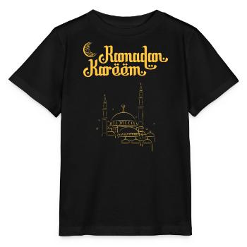 Mosquée d’or du Ramadan Kareem - T-shirt bio MINI CREATOR Stanley/Stella Enfant - noir - Devant - Mikhail (115cm)