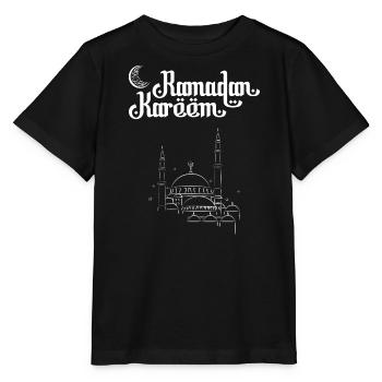 Ramadan Moubarak Mosquée Blanche - T-shirt bio MINI CREATOR Stanley/Stella Enfant - noir - Devant - Mikhail (115cm)