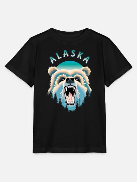 Alaska-Wildbär - Stanley/Stella Kinder T-Shirt MINI CREATOR  - Schwarz