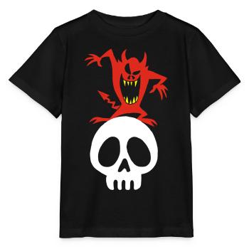 Skull and demon - Stanley/Stella MINI CREATOR Kids’ T-Shirt - black - Front - Mikhail (115cm)