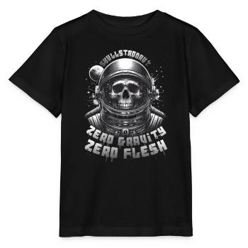 Astronaute Crâne : Skullstronaut, Apesanteur - T-shirt bio MINI CREATOR Stanley/Stella Enfant - noir - Devant - Mikhail (115cm)