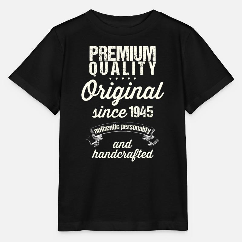 Né en 1945 - T-shirt bio MINI CREATOR Stanley/Stella Enfant - noir