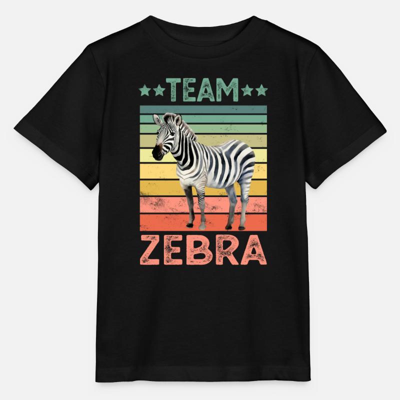 Zebra - Stanley/Stella MINI CREATOR Kids’ T-Shirt - black