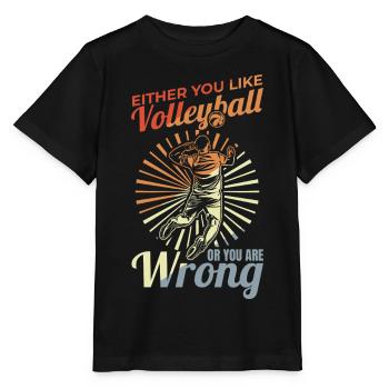 Volleyballspieler Lustiger Witz - Stanley/Stella Kinder T-Shirt MINI CREATOR  - Schwarz - Vorne - Mikhail (115cm)