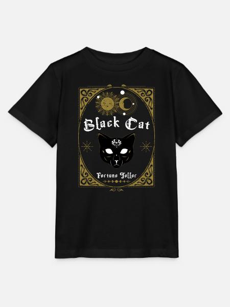 Black Cat Fortune Teller - Stanley/Stella Kinder T-Shirt MINI CREATOR - Schwarz