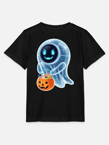 Roboter Geist mit Kürbiseimer - Stanley/Stella Kinder T-Shirt MINI CREATOR  - Schwarz