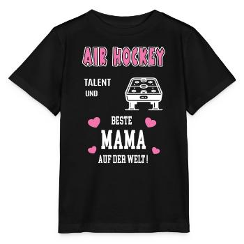 Air Hockey Beste Mama Mutter Muttertag Geburtstag - Stanley/Stella Kinder T-Shirt MINI CREATOR  - Schwarz - Vorne - Mikhail (115cm)