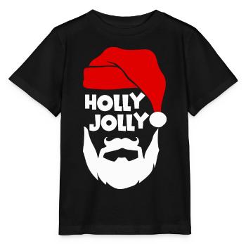 Holly, joyeux Noël - T-shirt bio MINI CREATOR Stanley/Stella Enfant - noir - Devant - Mikhail (115cm)