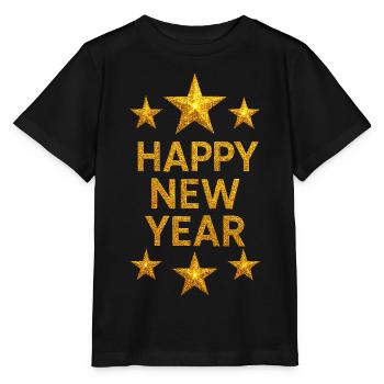 Bonne année Vedette du Nouvel An Nouvel An Nouvelle Année - T-shirt bio MINI CREATOR Stanley/Stella Enfant - noir - Devant - Mikhail (115cm)