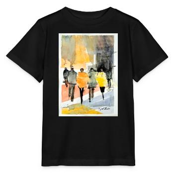 Mode populaire - T-shirt bio MINI CREATOR Stanley/Stella Enfant - noir - Devant - Mikhail (115cm)