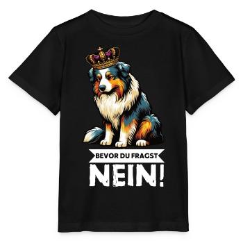 Avant que vous ne demandiez : Berger australien Aussie Aussie - T-shirt bio MINI CREATOR Stanley/Stella Enfant - noir - Devant - Mikhail (115cm)