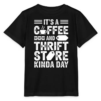Coffee Thrift Store Day - Stanley/Stella MINI CREATOR Kids’ T-Shirt - black - Front - Mikhail (115cm)