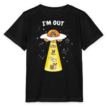 UFO Beam Dogs Galaktische Besatzung - Stanley/Stella Kinder T-Shirt MINI CREATOR  - Schwarz - Vorne - Mikhail (115cm)