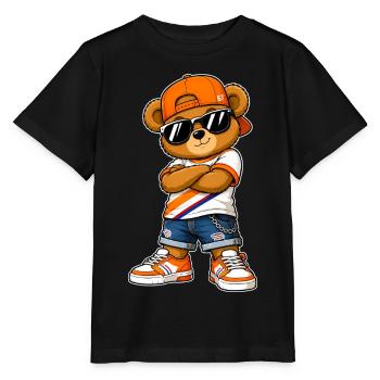 Drapeaux des lunettes de soleil allemandes - T-shirt bio MINI CREATOR Stanley/Stella Enfant - noir - Devant - Mikhail (115cm)