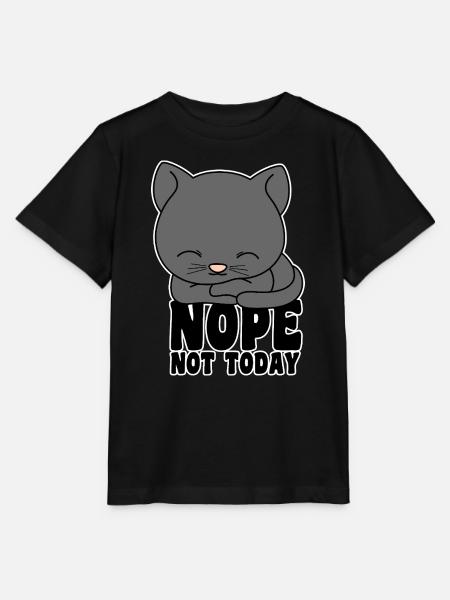 Katze - Nope not today - Stanley/Stella Kinder T-Shirt MINI CREATOR - Schwarz