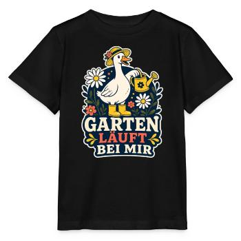 Garten läuft bei mir – Garten-Gans - Stanley/Stella Kinder T-Shirt MINI CREATOR  - Schwarz - Vorne - Mikhail (115cm)
