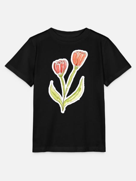 Wasserfarbene Tulpe - Stanley/Stella Kinder T-Shirt MINI CREATOR - Schwarz