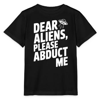 Liebe Aliens, bitte entführt mich - Stanley/Stella Kinder T-Shirt MINI CREATOR  - Schwarz - Vorne - Mikhail (115cm)