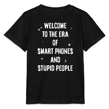 Era of smartphones and fools - Stanley/Stella MINI CREATOR Kids’ T-Shirt - black - Front - Mikhail (115cm)