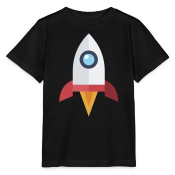 RAKETE. WELTRAUM. MARS. MOND. ZEICHNUNG. HUMOR - Stanley/Stella Kinder T-Shirt MINI CREATOR  - Schwarz - Vorne - Mikhail (115cm)