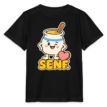 Senf Kostüm Paar - Stanley/Stella Kinder T-Shirt MINI CREATOR  - Schwarz - Vorne - Mikhail (115cm)