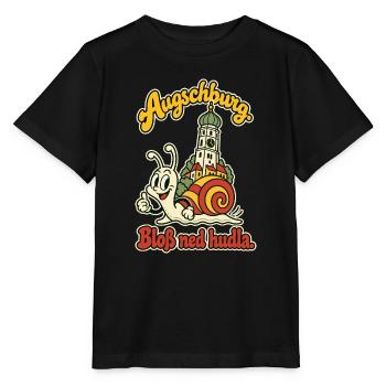 Augschburg Bloß ned hudla - Stanley/Stella Kinder T-Shirt MINI CREATOR  - Schwarz - Vorne - Mikhail (115cm)