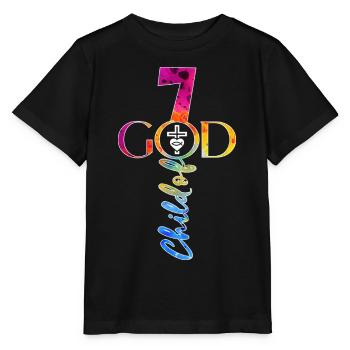 ÉGLISE CHRÉTIENS 7 ANS JÉSUS 7E ANNIVERSAIRE - T-shirt bio MINI CREATOR Stanley/Stella Enfant - noir - Devant - Mikhail (115cm)