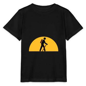 ★ Design colors changeable ★ Hikers, heavenly bodies - Stanley/Stella MINI CREATOR Kids’ T-Shirt - black - Front - Mikhail (115cm)