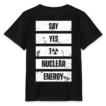 Sag ja zu Kernkraft Nuklear Atomkraft Atom - Stanley/Stella Kinder T-Shirt MINI CREATOR  - Schwarz - Vorne - Mikhail (115cm)