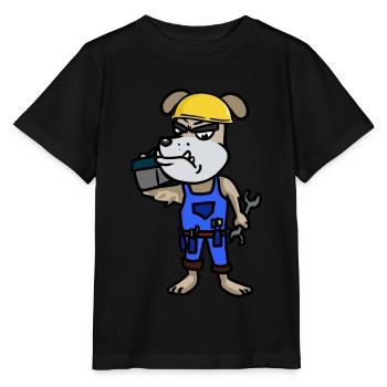 Handwerk Handwerker Baustelle Berufe Unternehmer - Stanley/Stella Kinder T-Shirt MINI CREATOR  - Schwarz - Vorne - Mikhail (115cm)