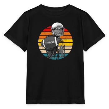 American Football Retro Vintage - Stanley/Stella Kinder T-Shirt MINI CREATOR  - Schwarz - Vorne - Mikhail (115cm)