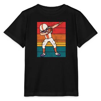 Dabbing Football Boy American Football - Stanley/Stella Kinder T-Shirt MINI CREATOR  - Schwarz - Vorne - Mikhail (115cm)