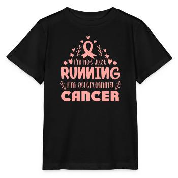 I'm Outrunning Breast Cancer - Stanley/Stella MINI CREATOR Kids’ T-Shirt - black - Front - Mikhail (115cm)