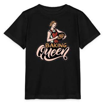 Backkönigin Bäcker-Zitat - Stanley/Stella Kinder T-Shirt MINI CREATOR  - Schwarz - Vorne - Mikhail (115cm)