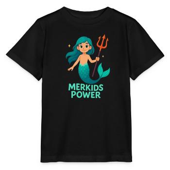 Merkids Power Girls - Stanley/Stella MINI CREATOR Kids’ T-Shirt - black - Front - Mikhail (115cm)