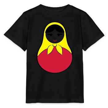 Matroschka / Babuschka - russische Puppe in Puppe - Stanley/Stella Kinder T-Shirt MINI CREATOR  - Schwarz - Vorne - Mikhail (115cm)