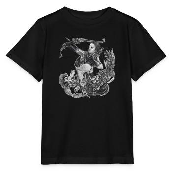 Sagittaire Zodiac - T-shirt bio MINI CREATOR Stanley/Stella Enfant - noir - Devant - Mikhail (115cm)