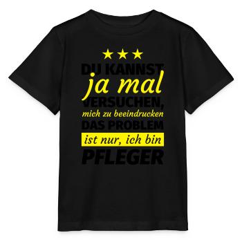 Pfleger Geschenk - Stanley/Stella Kinder T-Shirt MINI CREATOR  - Schwarz - Vorne - Mikhail (115cm)