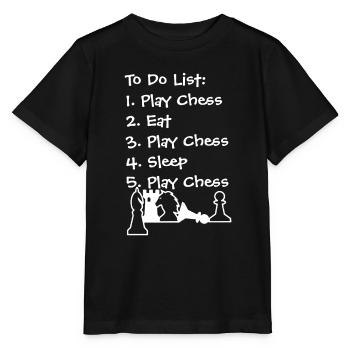 Chess To Do List Shirt - Stanley/Stella MINI CREATOR Kids’ T-Shirt - black - Front - Mikhail (115cm)