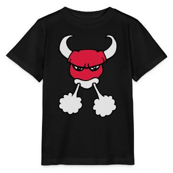 Stierkuh Kuh Stier angry bull comics Chicago - Stanley/Stella Kinder T-Shirt MINI CREATOR  - Schwarz - Vorne - Mikhail (115cm)