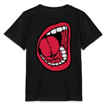 Crier bouche ouverte - T-shirt bio MINI CREATOR Stanley/Stella Enfant - noir - Devant - Mikhail (115cm)
