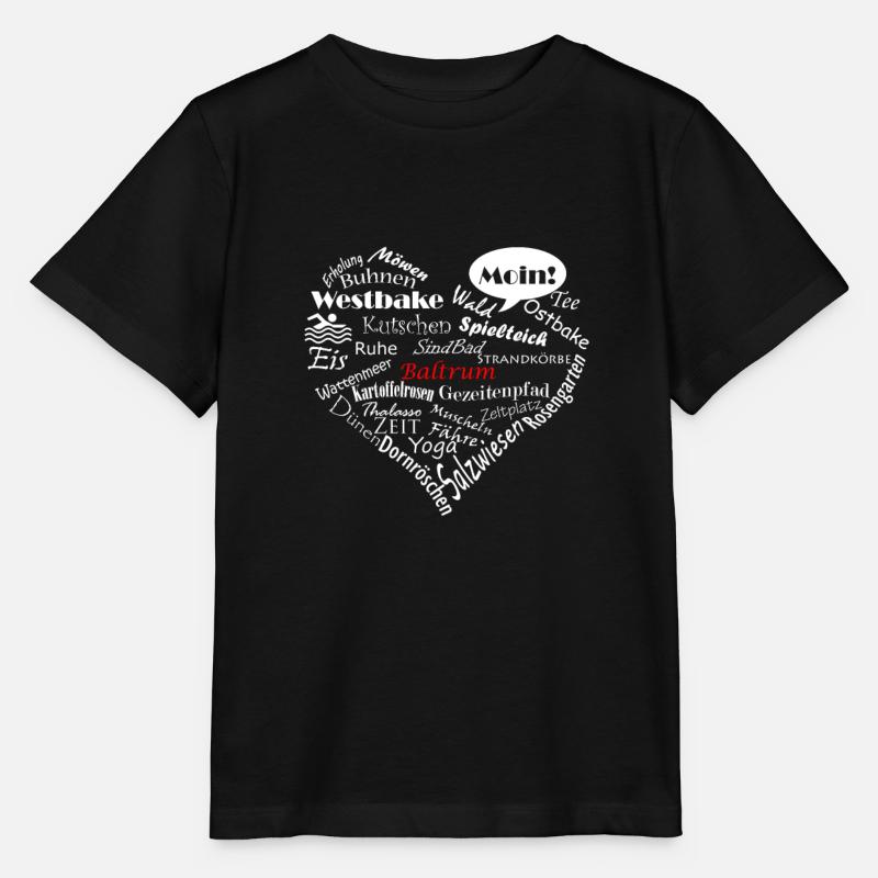 Baltrum Herz - Stanley/Stella Kinder T-Shirt MINI CREATOR - Schwarz
