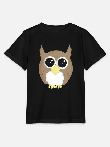 Eule - Stanley/Stella Kinder T-Shirt MINI CREATOR - Schwarz