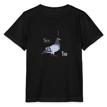 Pigeon pigeon espion espion robot cadeau - T-shirt bio MINI CREATOR Stanley/Stella Enfant - noir - Devant - Mikhail (115cm)