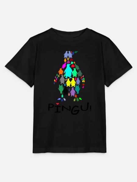 Pinguine im Pinguin - Stanley/Stella Kinder T-Shirt MINI CREATOR  - Schwarz