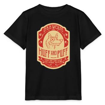 Dr. BB Wolf's "Huff And Puff" - Stanley/Stella MINI CREATOR Kids’ T-Shirt - black - Front - Mikhail (115cm)