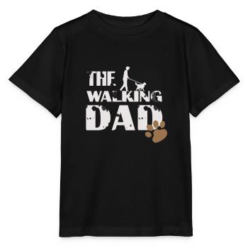 THE WALKING DAD. Dog walking. gift - Stanley/Stella MINI CREATOR Kids’ T-Shirt - black - Front - Mikhail (115cm)