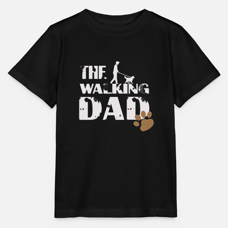 THE WALKING DAD. Hund gassi führen. Geschenk - Stanley/Stella Kinder T-Shirt MINI CREATOR  - Schwarz